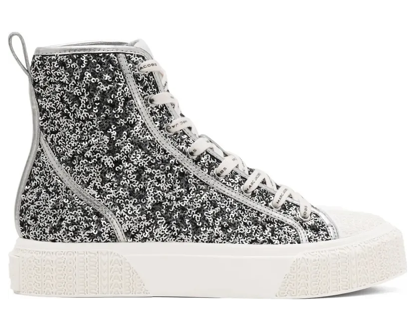 Marc Jacobs High-Top- mit Pailletten – Silver (2R5FSN001F07040)