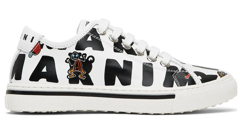 Marni Kids White Graphic Low (70402)