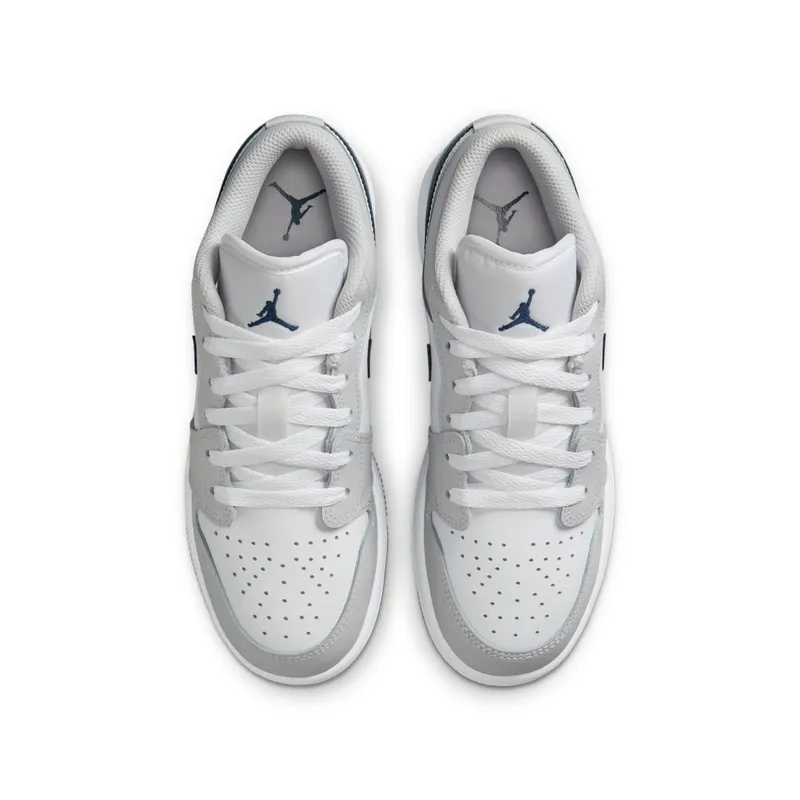 Jordan 1 Low GS “White Neutral Grey Gum Midnight Navy” (553560-146)