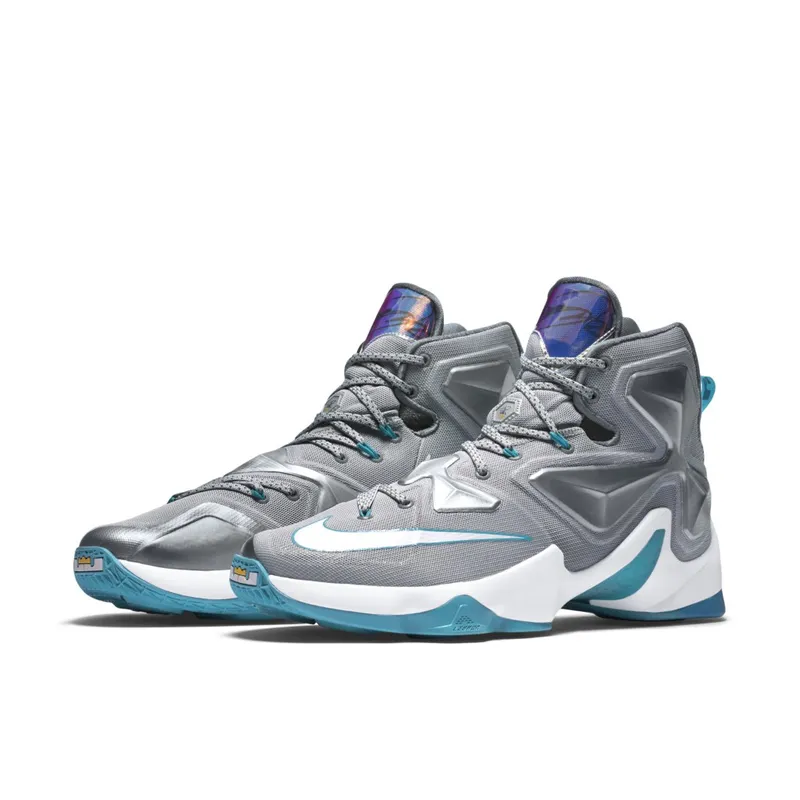 Nike LeBron 13 Blue Lagoon Wolf Grey/White-Blue Lagoon-Dark Grey (807219-014)