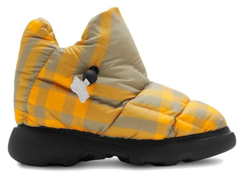 Burberry Check Pillow Boots Yellow Beige (8077442)