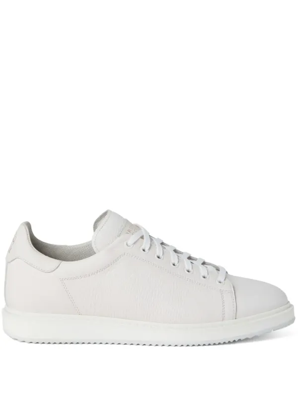 Brunello Cucinelli Sneakers aus gekörntem Leder – Weiß (MZUALGL325C6280)