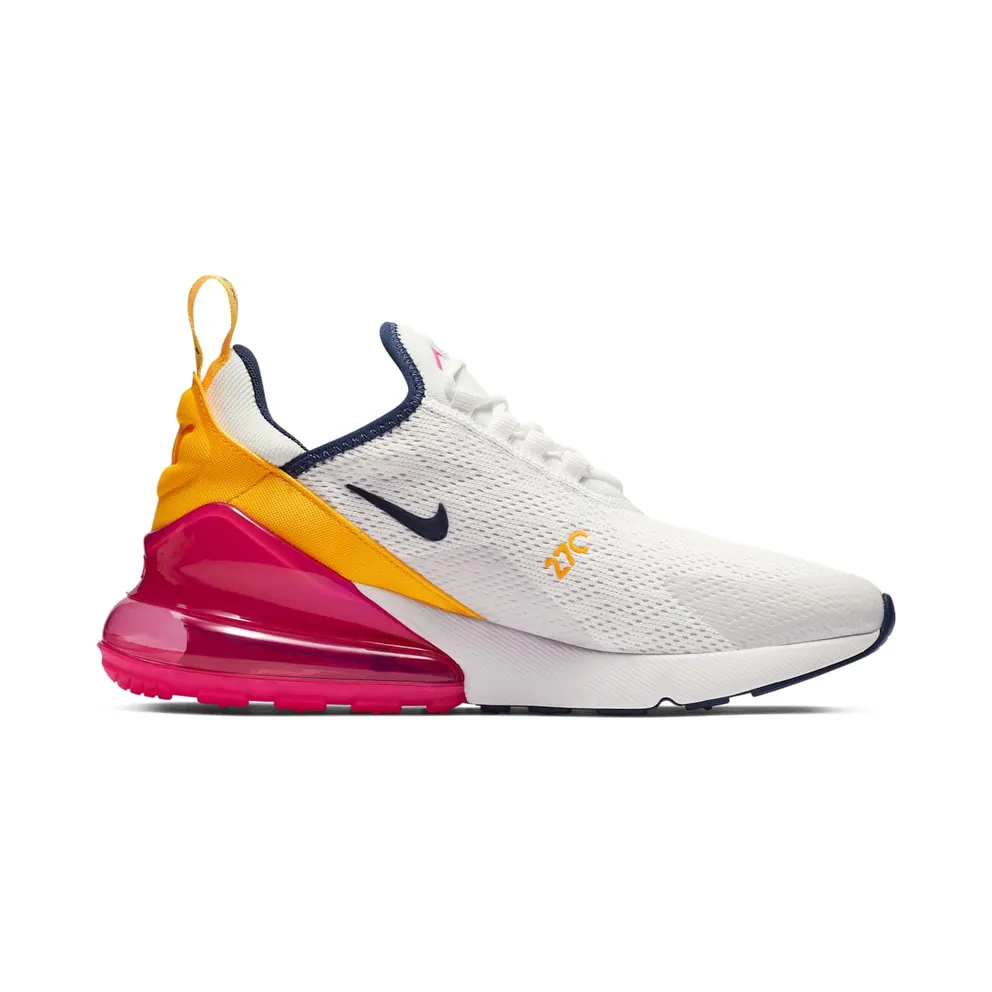 Nike Air Max 270 Laser Fuchsia (W) Summit White/Laser Fuchsia-Platinum Tint-Midnight Navy (AH6789-106)
