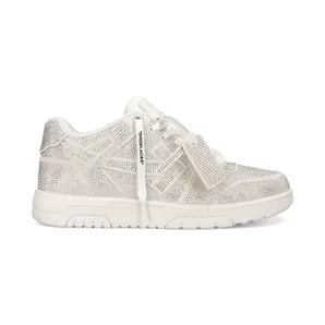 OFF-WHITE Out Of Office “OOO” Low Tops Strass White (OMIA189S24LEA0130101)