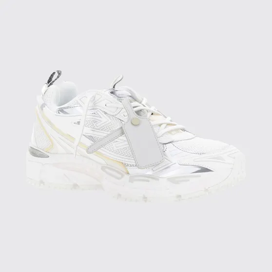 Off-White Bicolour Be Right Back Mesh Trainers with a Notched Sole White 1 (M295C9F0010101)