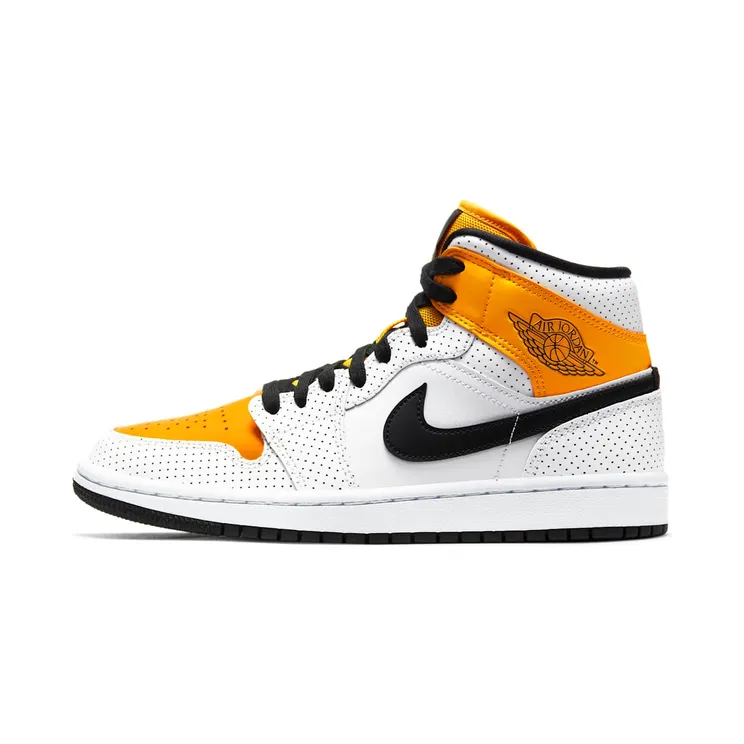 Jordan 1 Mid Laser Orange (W) “White / University Gold / Black” (BQ6472-107)