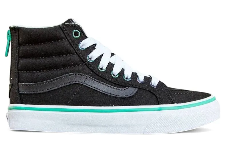 Vans Sk8-Hi Slim Zip Iridescent Eyelets Black (VN0XH8IES)