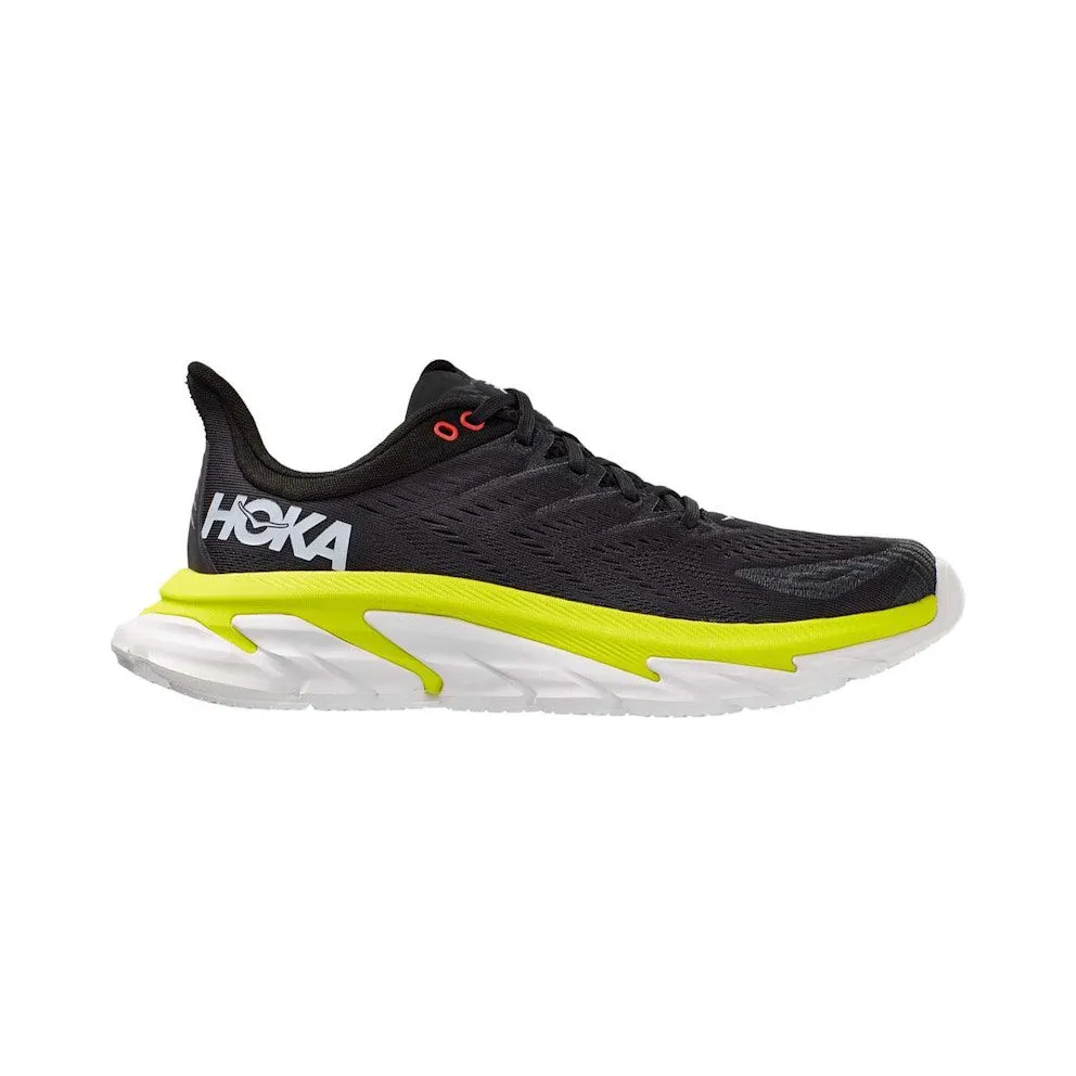 Hoka One One Black and Yellow Clifton Edge Sneakers (1110510 AEPR)