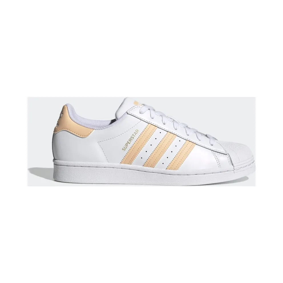 adidas Superstar Schuh Cloud White / Glow Orange / Glow Pink (H00128)