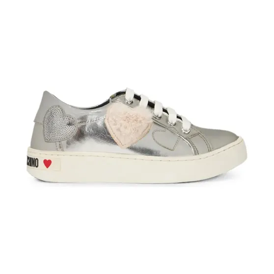 Moschino verfraaid met pailletten en hartpatch “Silver” (5313G06JI)