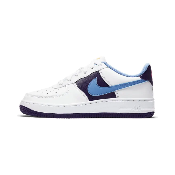 Nike Air Force 1 LV8 HO20 GS “White / Eggplant / Active Fuchsia / Royal Pulse” (CT3841-100)