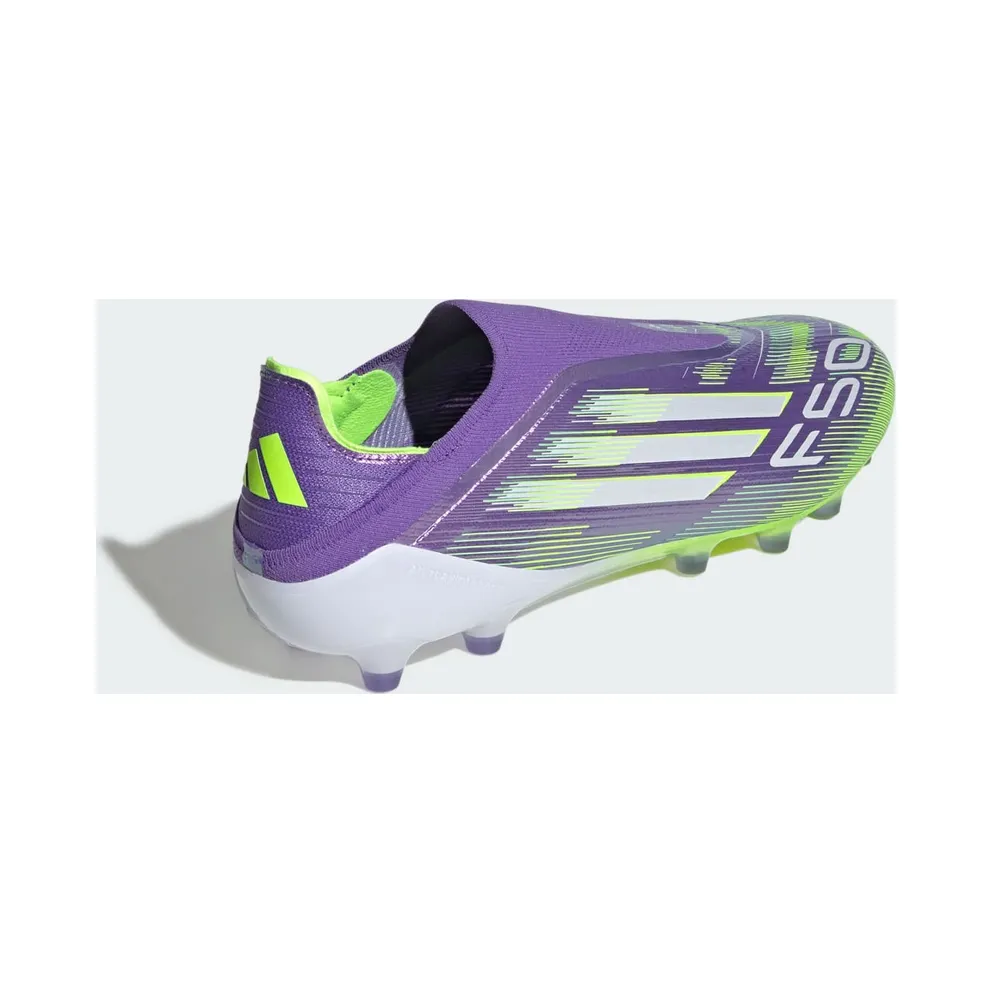 adidas F50 Elite Laceless Artificial Grass Boots “Purple Rush / Cloud White / Lucid Lemon” (JR5364)