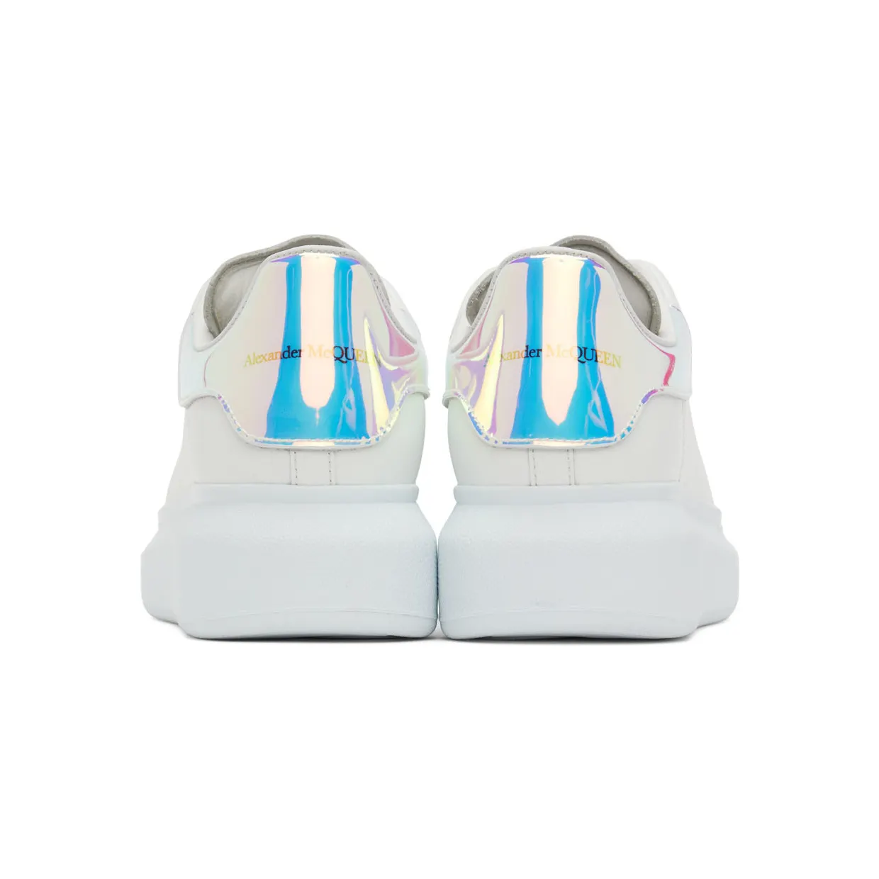 Alexander McQueen SSENSE Exclusive Off-White Holographic Oversized Sneakers (561726WHVI5) (2)
