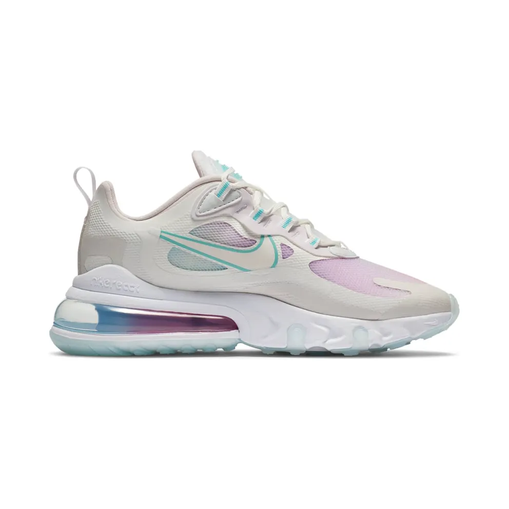 Nike Air Max 270 Reac Summit White Bleached Aqua (W) Summit White/Bleached Aqua-Light Violet-Sail (CK6929-100)