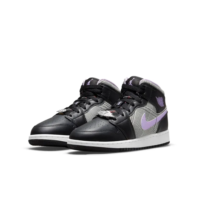 Jordan 1 Mid SE Houndstooth (GS) (DC7226-015)