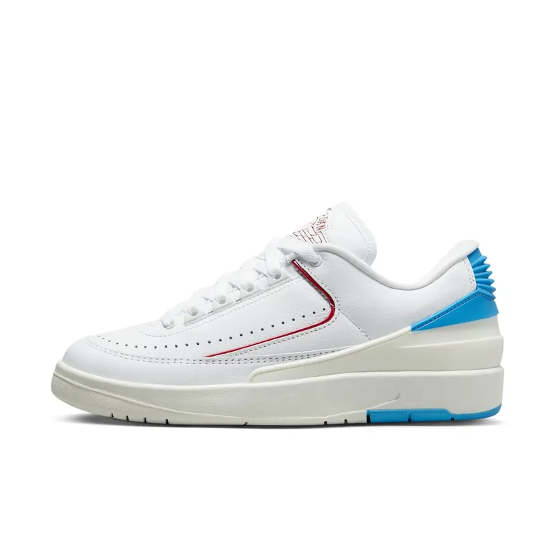 Air Jordan 2 Retro Low White/Dark Powder Blue/Sail/Gym Red (DX4401-164)