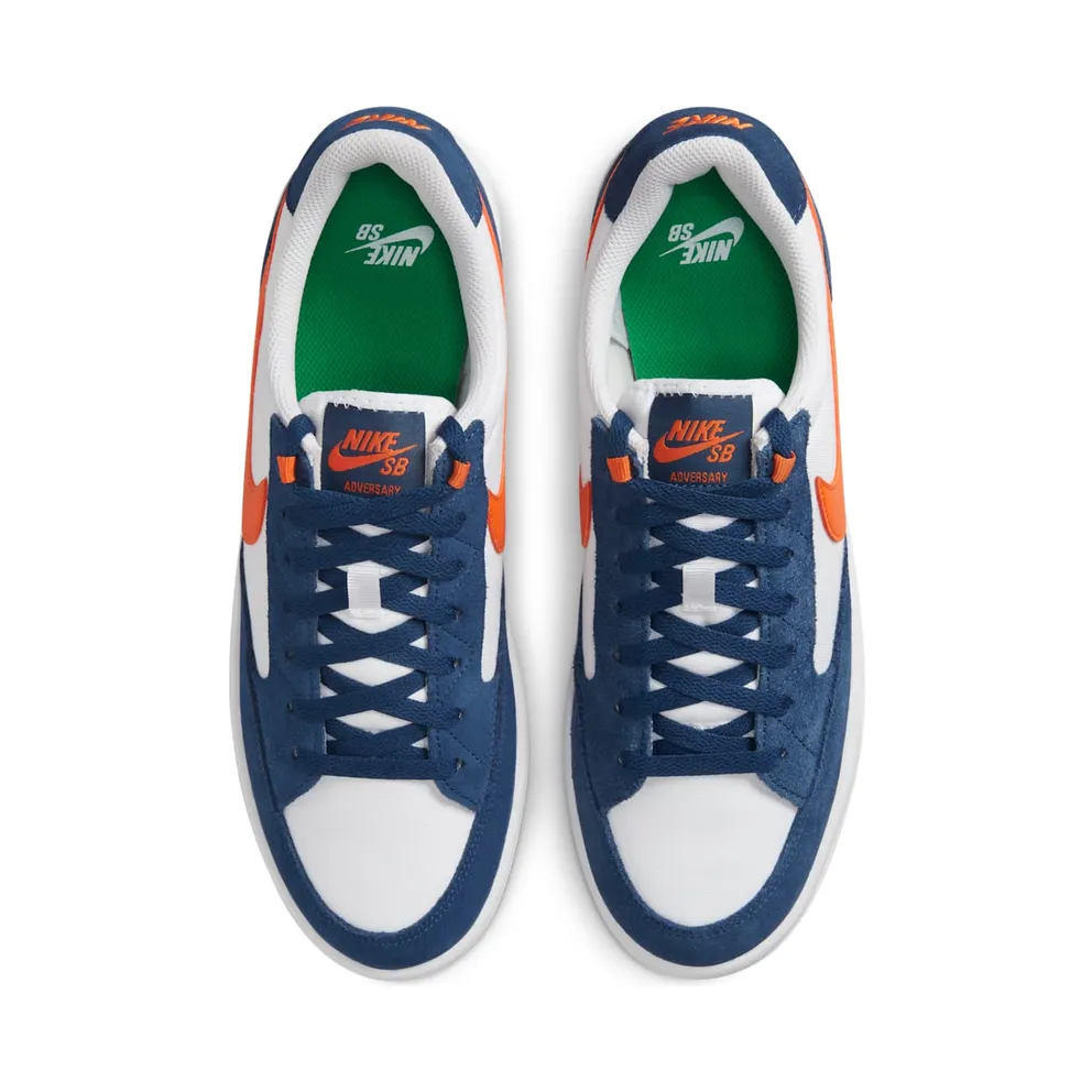Nike SB Adversary Premium White Navy Safety Orange (CW7456-402)