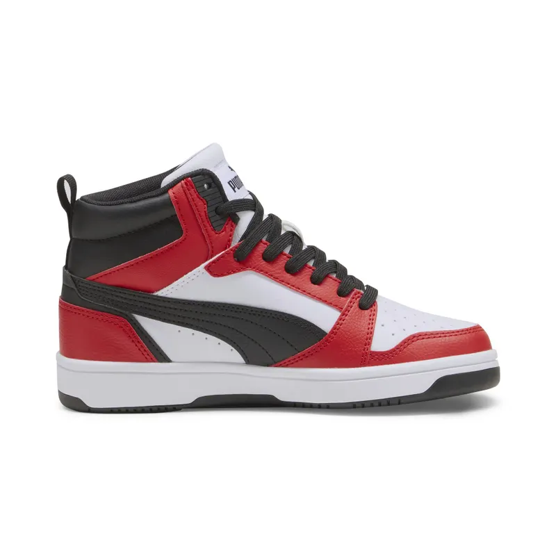 Puma Rebound V6 Mid “Puma White / Puma Black / For All Time Red” (393831_03)