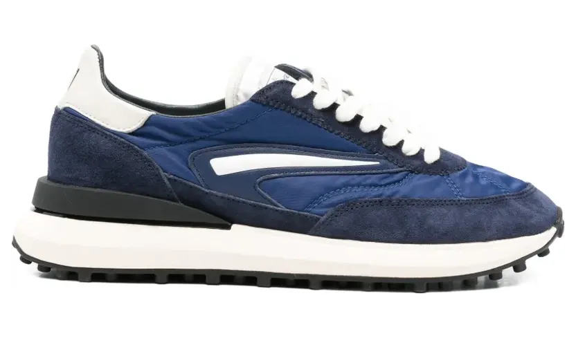 D.A.T.E. Athleta Touch sneakers met vlakken – Blauw (M441ATNYBL)
