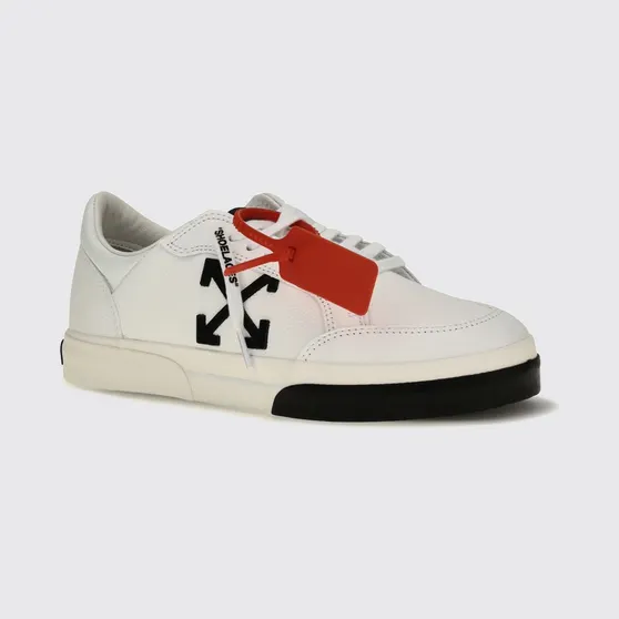 Off-White Vulcanized Grained Calfskin Sneakers with Arrow Logo White (M293C9L0020110)
