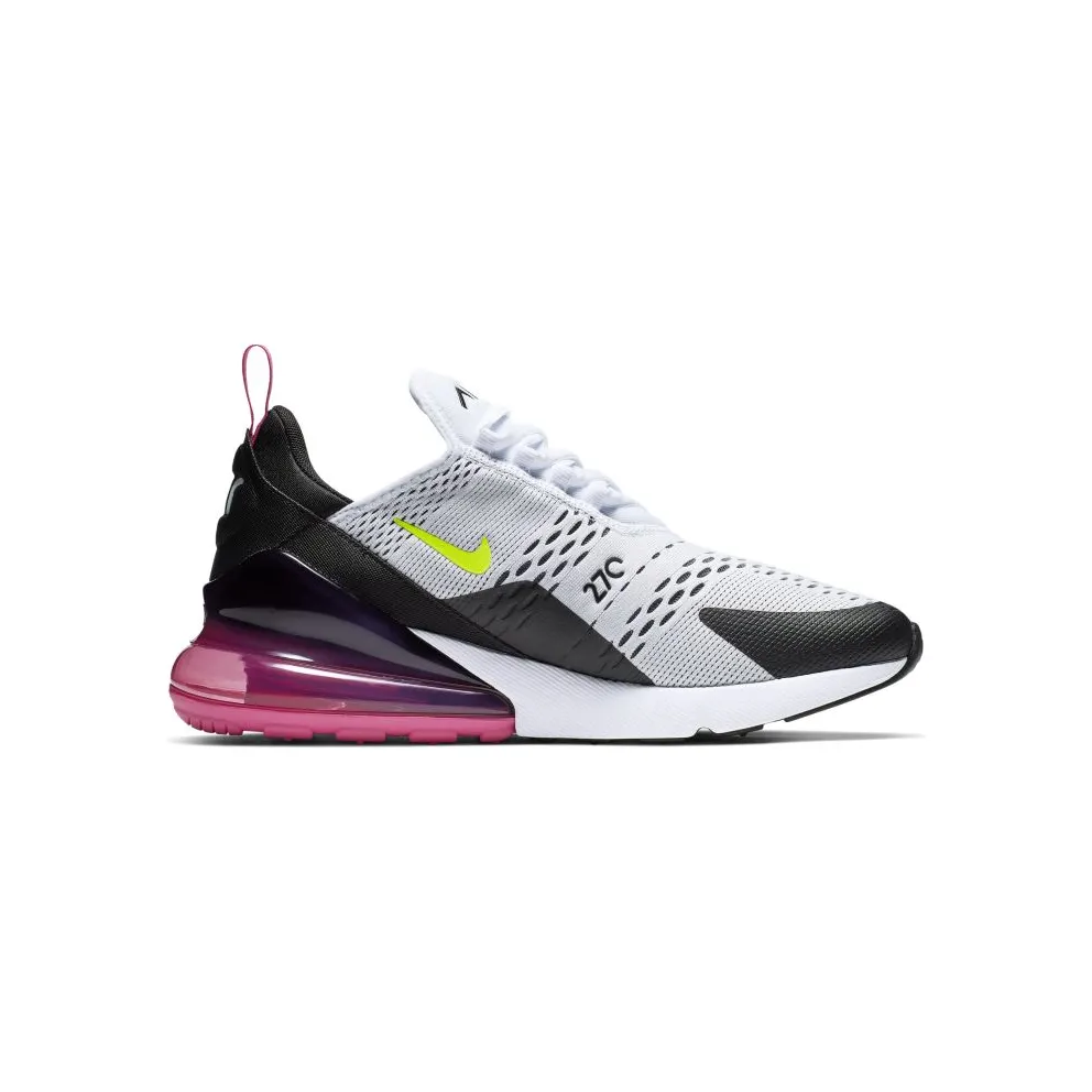 Nike Air Max 270 White Black Fuchsia Volt White/Black-Laser Fuchsia-Volt (AH8050-109)