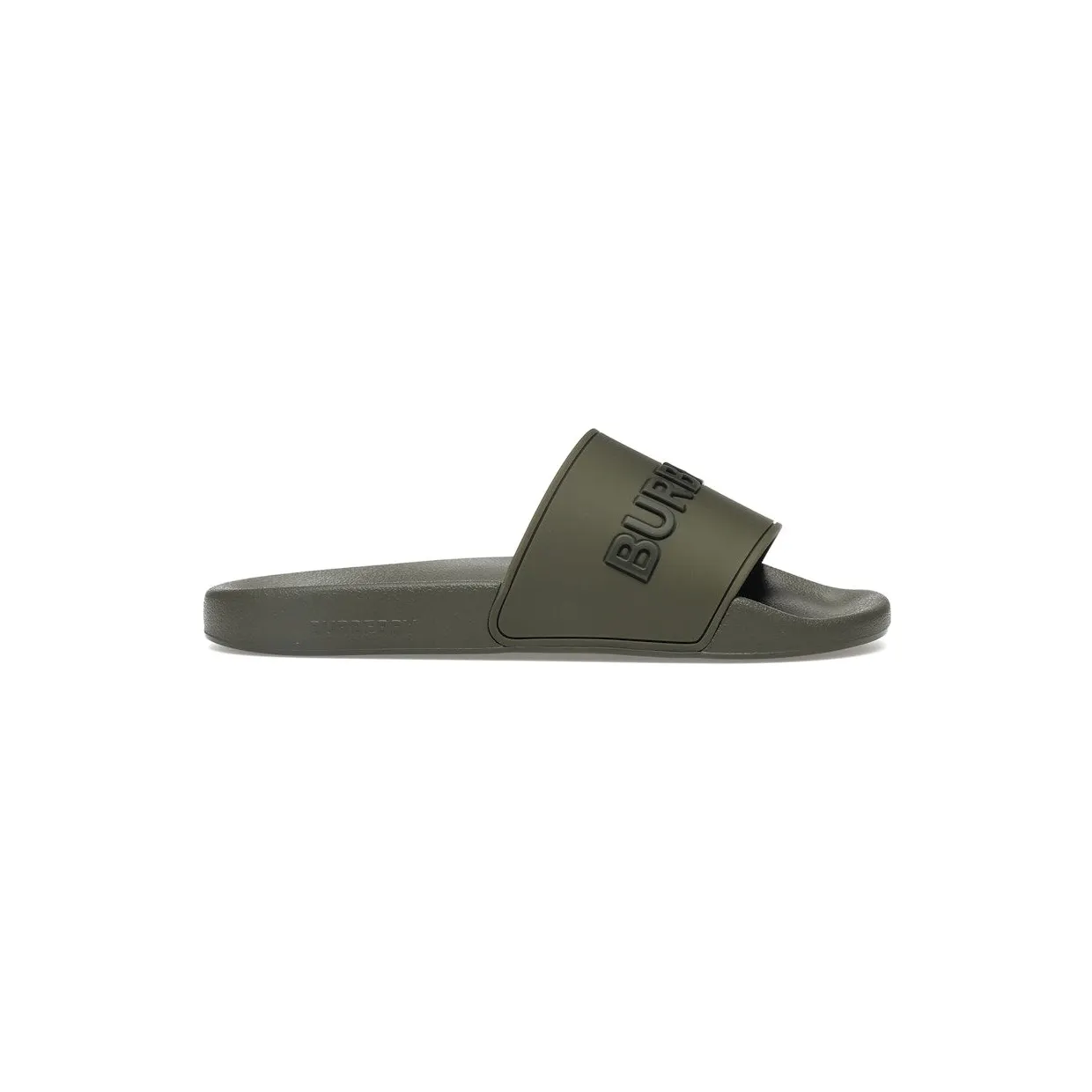 Burberry Embossed Logo Slides Dark Fern Green Black (8052730)