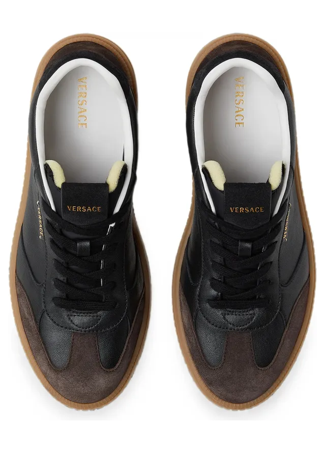 Versace Greca Court Nappa & Suede “Black” (1A17776 1024205 2NC70) (2)