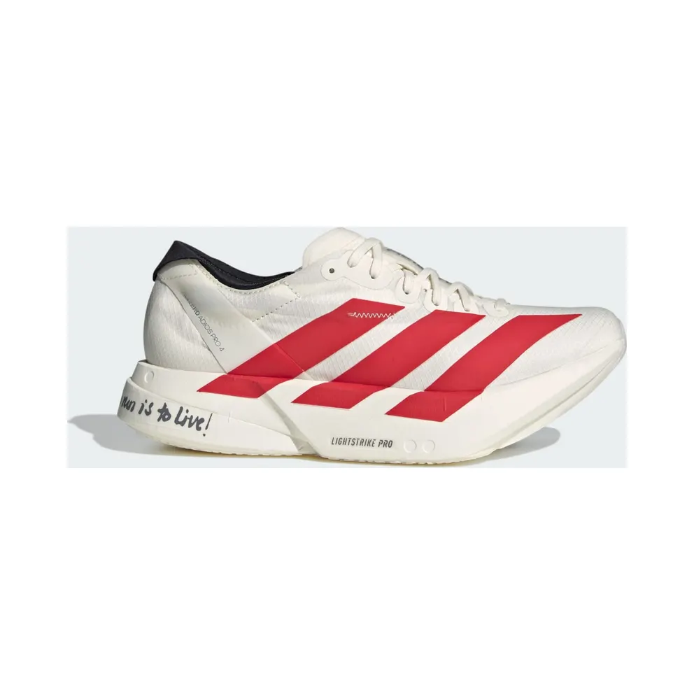 Adidas Adizero Adios Pro 4 Off White / Better Scarlet / Core Black (JR6350)