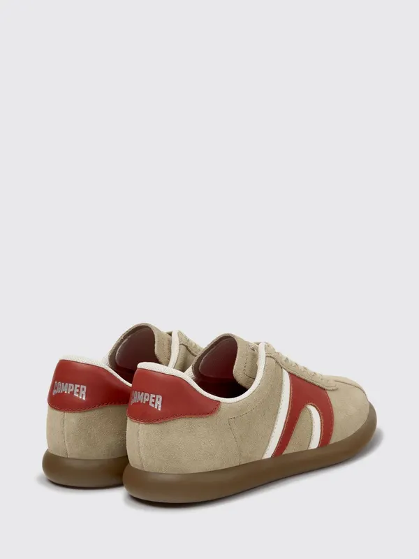 Camper Pelotas Soller Bicolor Smooth and Suede Leather with Logo Beige (K201608-036PELOTASSOLLER0)