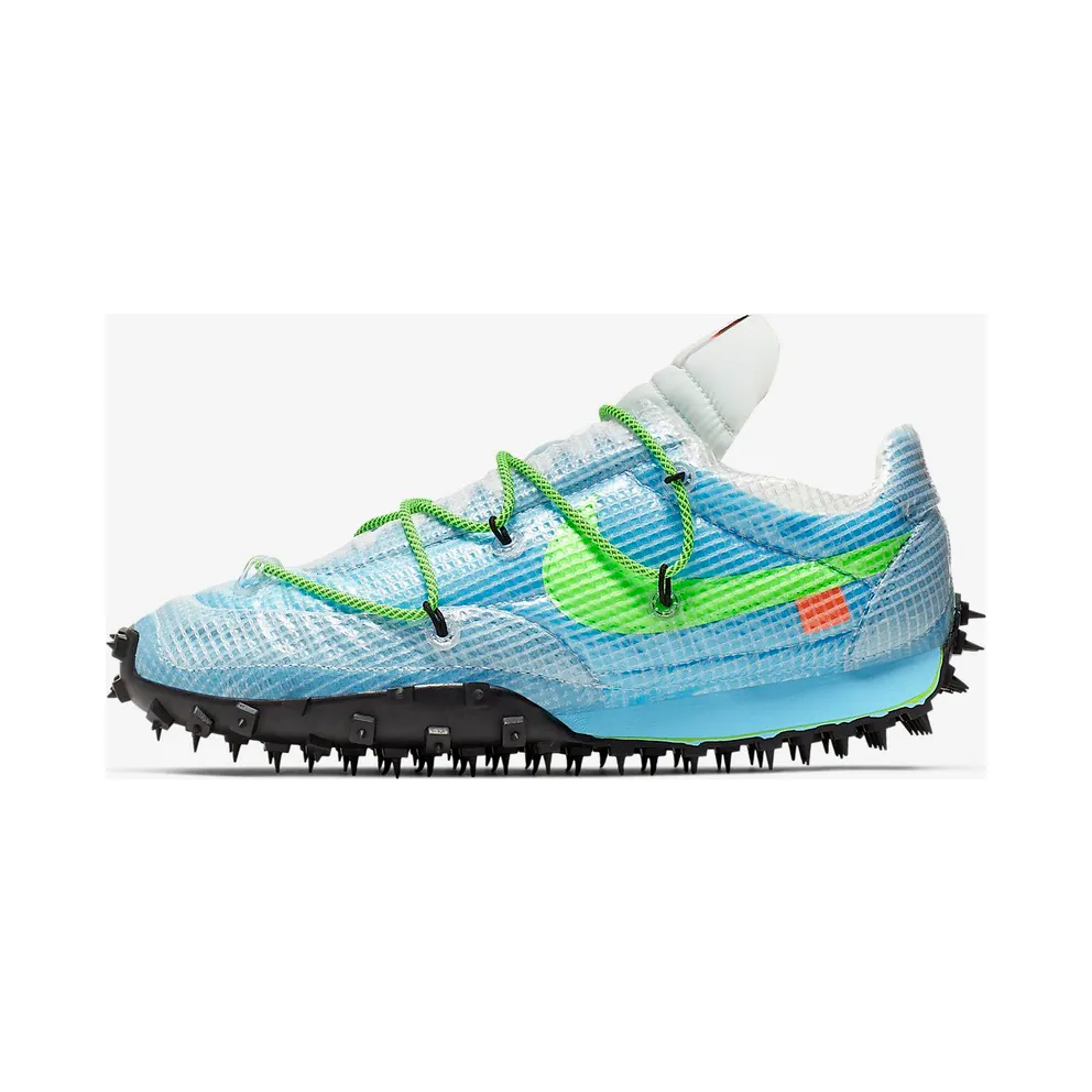 Nike Waffle Racer Off-White Vivid Sky (W) Vivid Sky/Black-Electric Green (CD8180-400)