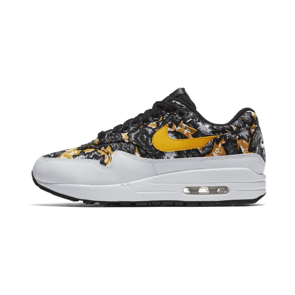 Nike Air Max 1 Tropical Floral (W) White/University Gold-Black (633737-100)