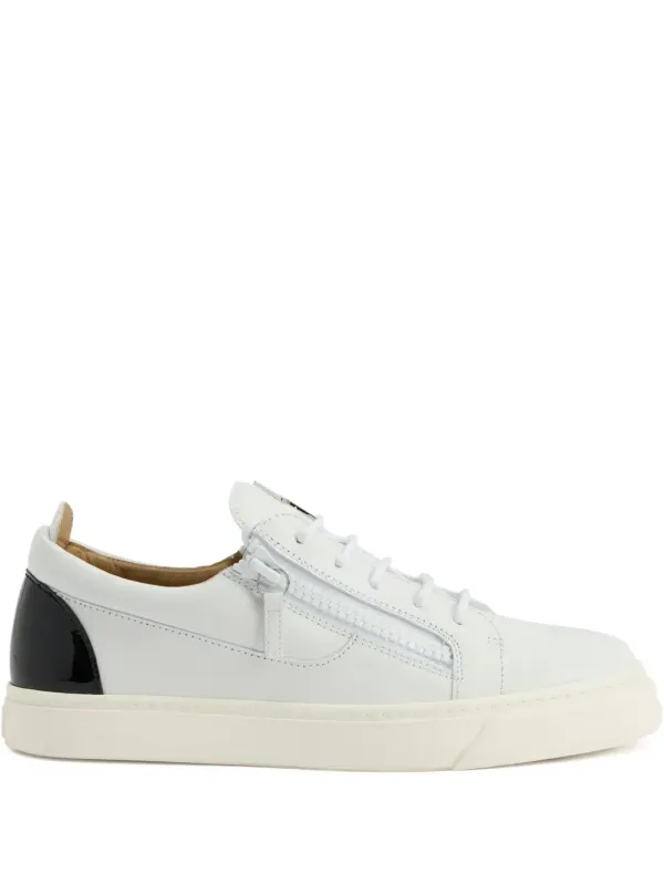 Giuseppe Zanotti Frankie leren sneakers with ritsdetail – White (RU50035H04)