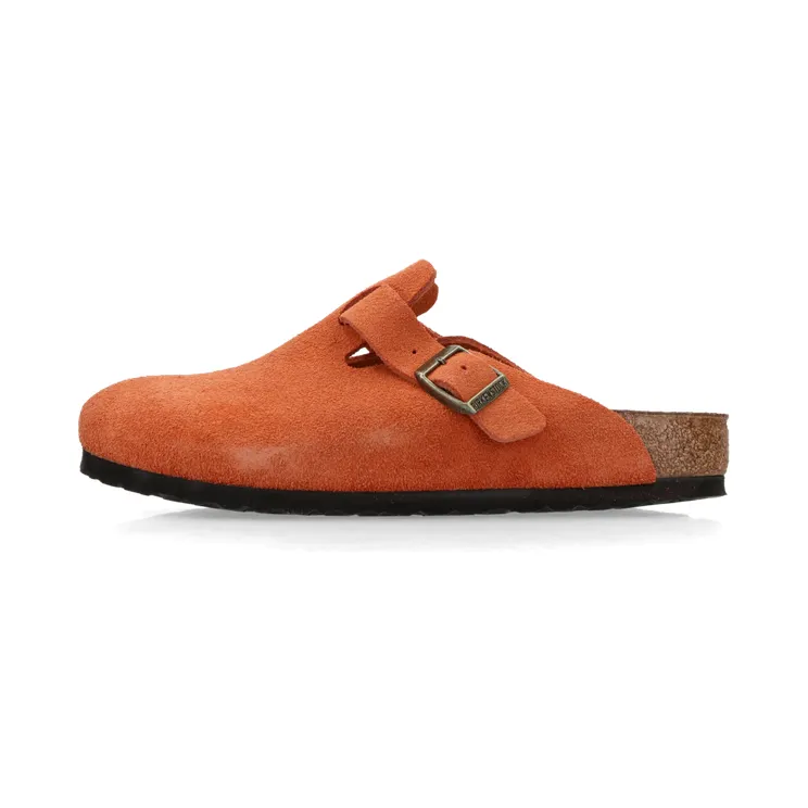 Birkenstock Boston Suede Leather Dark Rust