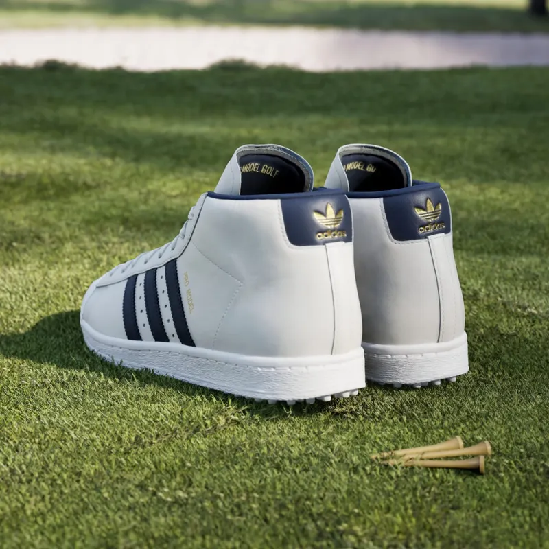 adidas Pro Model Midcut Spikeless Golf Chalk White Night Indigo (JQ7722)