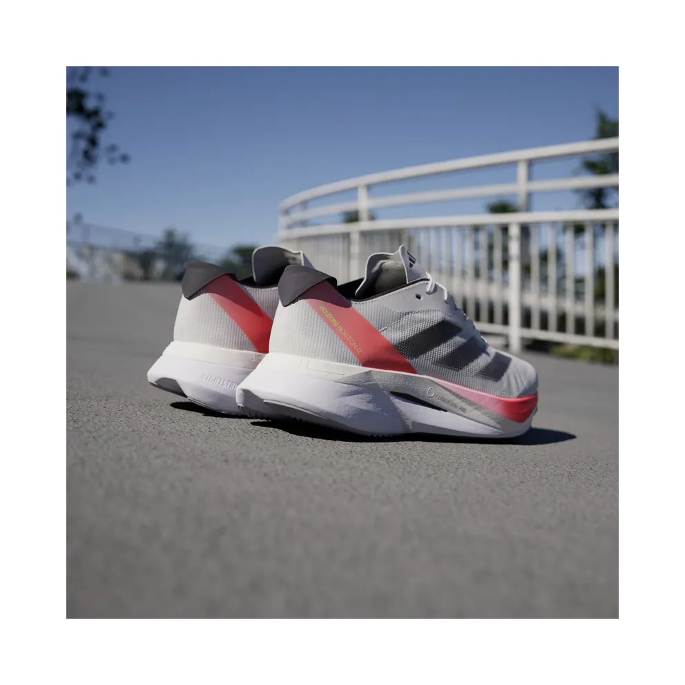 adidas Adizero Boston 12 Cloud White Aurora Met. Solar Red (IF9210)