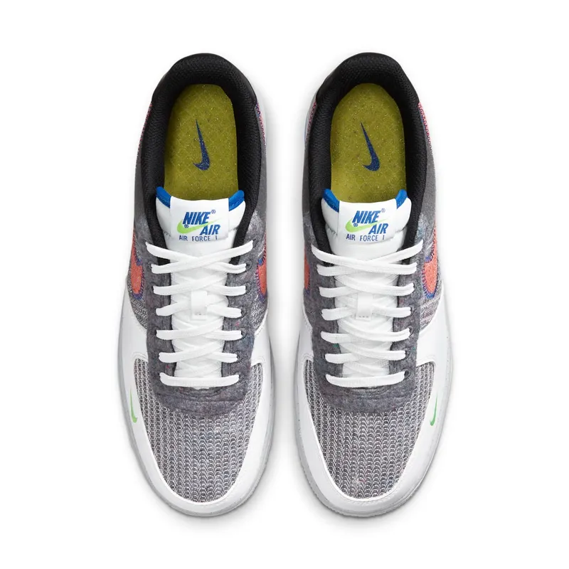 Nike Air Force 1 ’07 Recycled White White/Grey/Electric Green (CU5625-122)