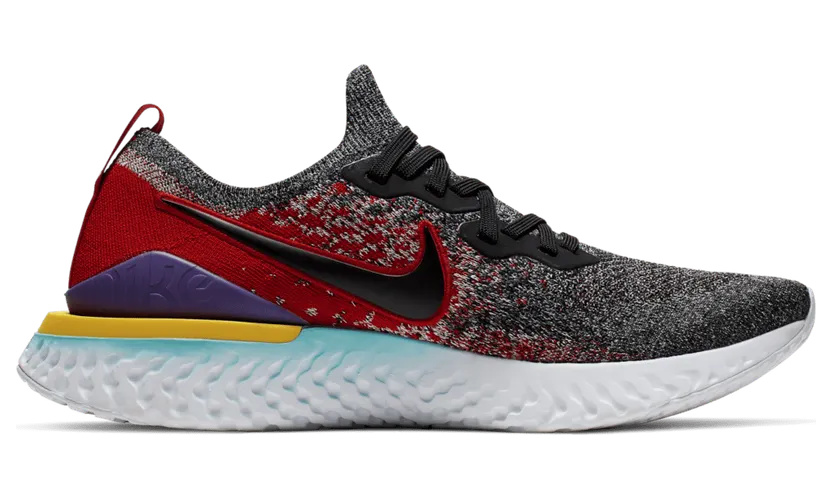 Nike Epic React Flyknit 2 Black University Red Jade (BQ8928-007)