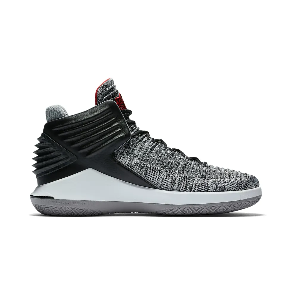 Jordan XXXII Black Cement Black/University Red-White-Wolf Grey (AA1253-002)