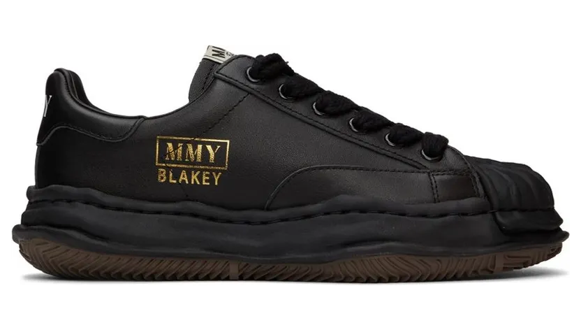 Miharayasuhiro Black Leather Blakey OG Sneakers (A06FW702)