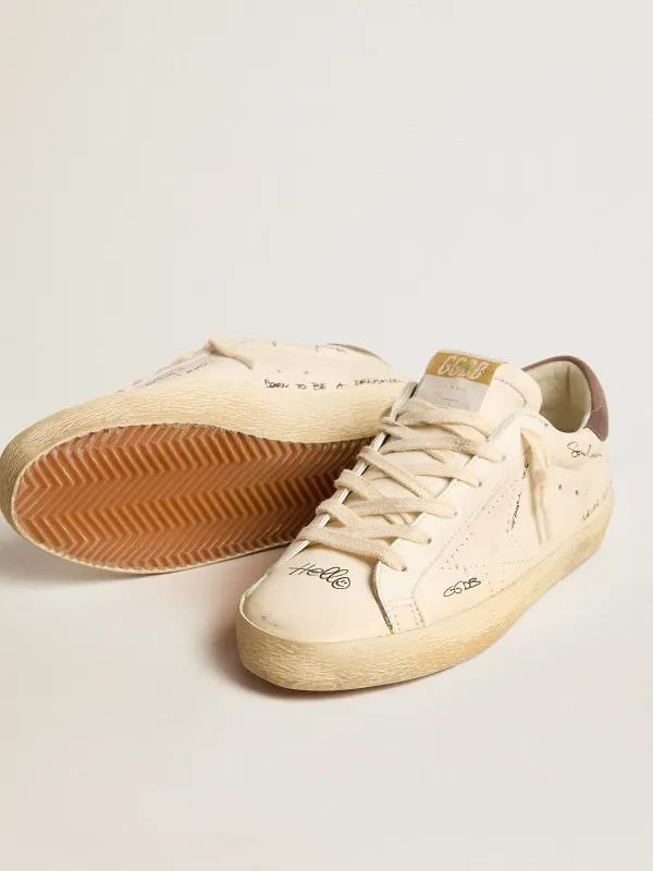 Golden Goose Super-Star In Nappa Leather With Perforated Star And Suede Heel Tab (GWF00105.F005832.11853) (3)