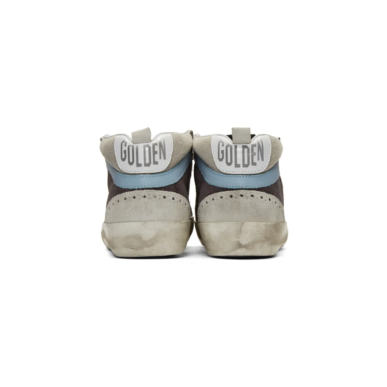 Golden Goose SSENSE Exclusive Grey Suede Glitter Mid Star Sneakers (F36WS634.Z8) (4)