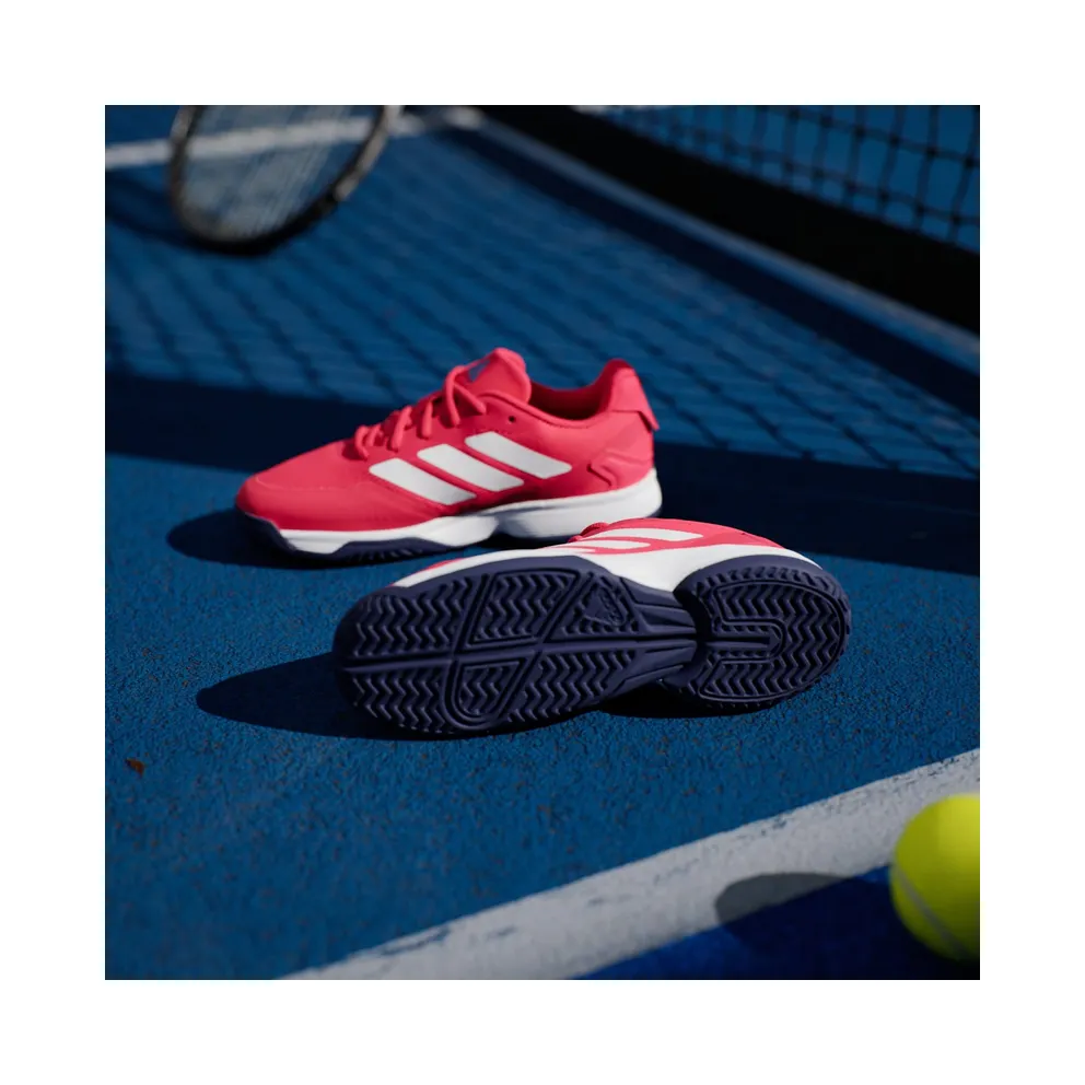 adidas Ubersonic Tennis Shoes Kids “Pure Ruby / Cloud White / Dark Blue” (KK3821)