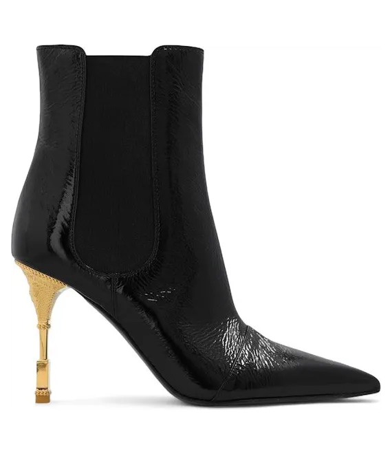 Balmain Moneta Leather Ankle Boots Black (BN1TA807LSHK0PA)