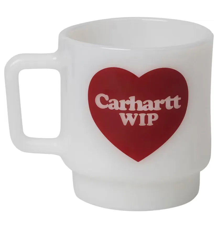Carhartt WIP – Heart Glass Mug – Flasche-Tasse (I035873.02.XX.06-white)