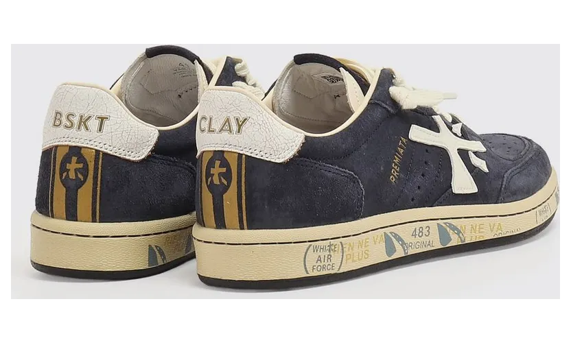 Premiata Clay Leather Sneakers Navy (BSKTCLAY7708) (2)