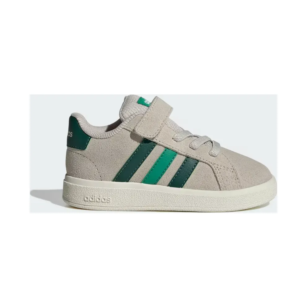 adidas Grand Court 2.0 Shoes Kids “Beige / Collegiate Green / Court Green” (IH6415)