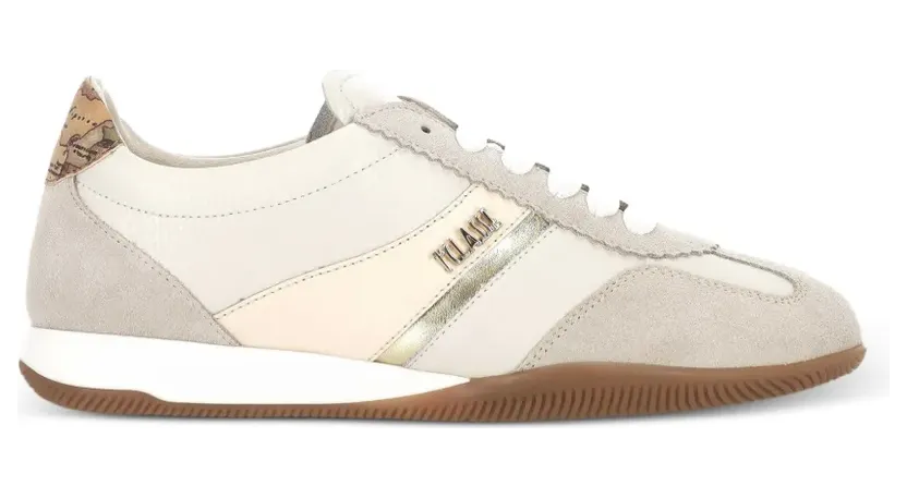 ALVIERO MARTINI 1° CLASSE Geo Map sneakers met vlakken en print – Beige (1454630B0905)