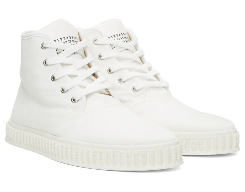Maison Margiela White Canvas Sneakers (S57WS0412 P1875) (4)