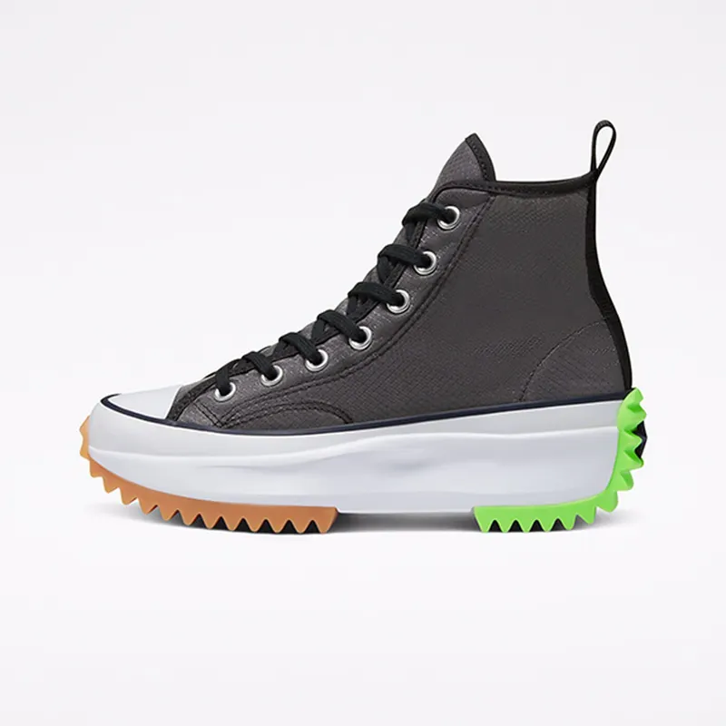 Converse Run Star Hike High Concrete Heat Black Black/White-Ghost Green (167852C)