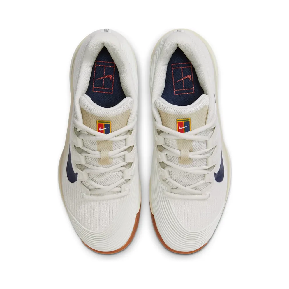 Nike Court Air Zoom Vapor 12 HC Summit White Phantom Gum Medium Brown Binary Blue (FV5552-100)